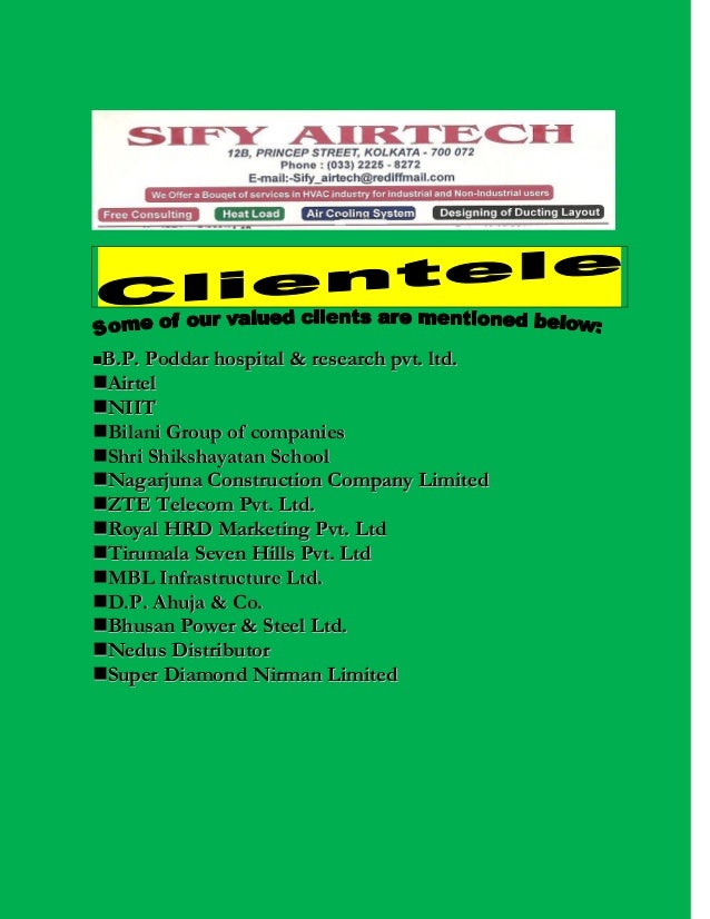 PROFILE FOR AIR CONDITIONING WORK