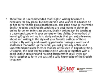 Enliven your english writing skills | PPTX