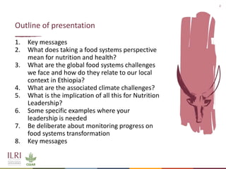 Nutrition Leadership for Climate Change Resilient Food System and Nutrition in Ethiopia