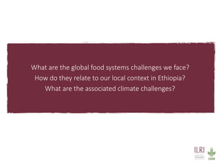 Nutrition Leadership for Climate Change Resilient Food System and Nutrition in Ethiopia