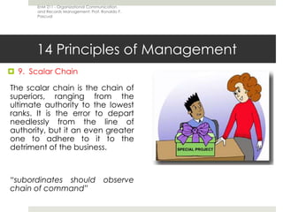 14 Principles of Management<br />7.  Remuneration<br />To maintain their loyalty and support, workers must be given a fair...