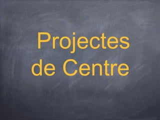 Projectes
de Centre
 
