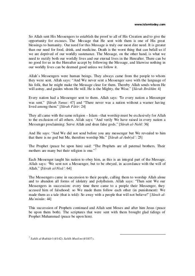 Meaning Of Muhammad Is The Messenger Of Allah