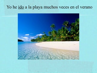 Yo he ido a la playa muchos veces en el verano
 