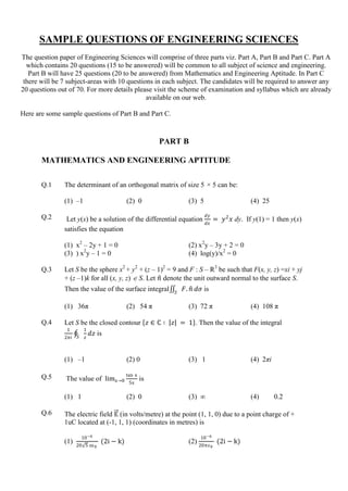 UGC NET Model questions Engineering science | PDF