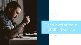 Enneagram Type 5w4
Deep level of focus
and a@enAveness
 