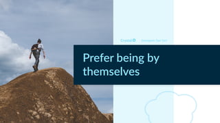 Enneagram Type 5w4
Prefer being by
themselves
 