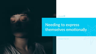 Needing to express
themselves emo?onally
Enneagram Type 6w5
 