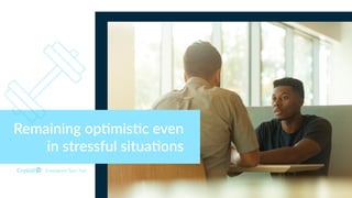 Enneagram Type 7w6
Remaining op1mis1c even
in stressful situa1ons
 