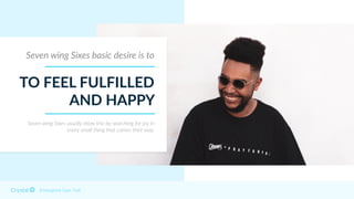 Seven wing Sixes basic desire is to
Seven wing Sixes usually show this by searching for joy in
every small thing that comes their way.
TO FEEL FULFILLED
AND HAPPY
Enneagram Type 7w6
 