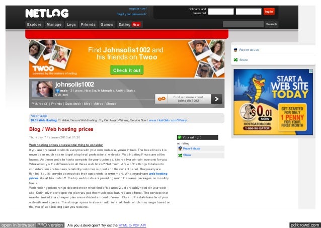 to dating Netlog