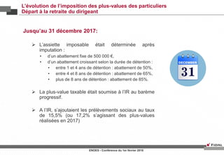 Conférence ENOES lois de finances 2018 et rectificatives 2017
