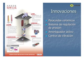 Innovaciones
Innovaciones

 Paraca
Paracaí
ídas cer
das cerá
ámicos
micos

 Sistema de regulaci
Sistema de regulació
ón
n
de presi
de presió
ón
n

 Amortiguador activo
Amortiguador activo

 Control de vibraci
Control de vibració
ón
n
 