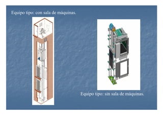 Equipo tipo: con sala de máquinas.
Equipo tipo: sin sala de máquinas.
 