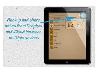 eNotebook 2.0 features
