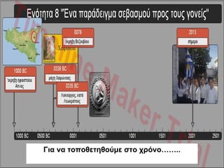 Για να τοποθετηθούμε στο χρόνο…….. 
 