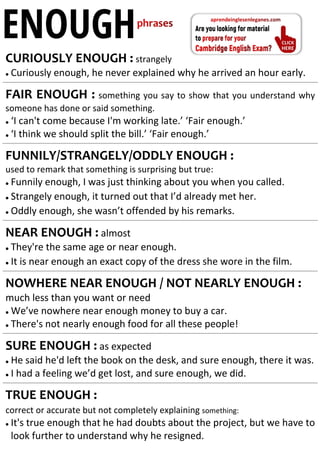 ENOUGH (PHRASES) | PDF