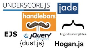 Hogan.js{dust.js}
EJS
 