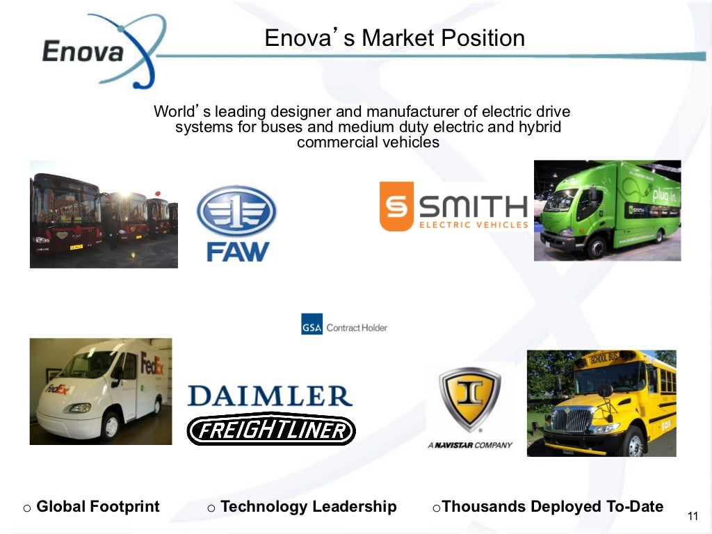 Enova systems hybrid and electric commercial vehicles