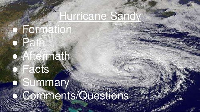 Hurricane Sandy - Earth Science