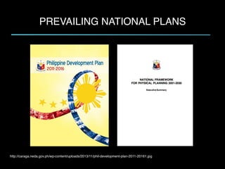 PREVAILING NATIONAL PLANS
http://caraga.neda.gov.ph/wp-content/uploads/2013/11/phil-development-plan-2011-20161.jpg
 