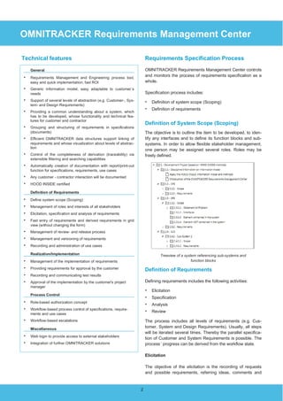 OMNITRACKER Requirement Management | PDF