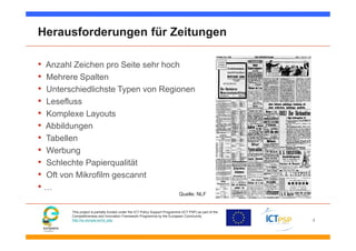 Europeana Newspapers German Infoday Quality Assessment