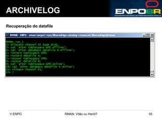 ARCHIVELOG Recuperação do datafile 