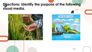 Visual Media Process EN_Q4_WK2_Purpose-of-Visual-Media.pptx QUARTER 3 | PPTX