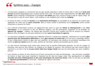 Enquete E Tourisme Tableaux Des Resultats