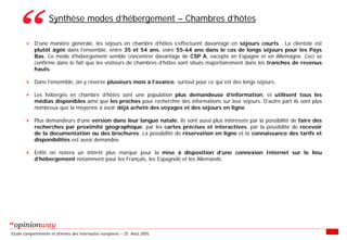 Enquete E Tourisme Tableaux Des Resultats