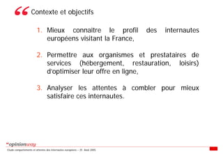 Enquete E Tourisme Tableaux Des Resultats