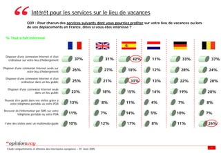 Enquete E Tourisme Tableaux Des Resultats