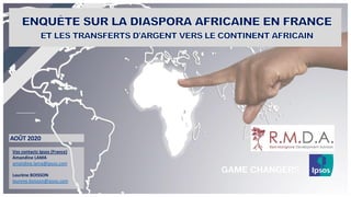 Vos contacts Ipsos (France)
Amandine LAMA
amandine.lama@ipsos.com
Laurène BOISSON
laurene.boisson@ipsos.com
AOÛT 2020
 