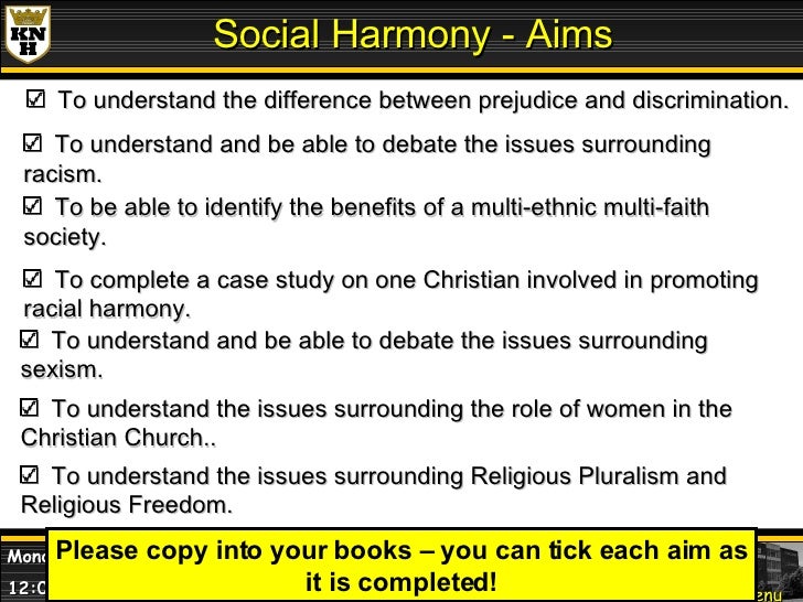 Enquiry 1 Why Should We Encourage Social Harmony