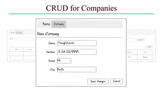 CRUD for Companies
 