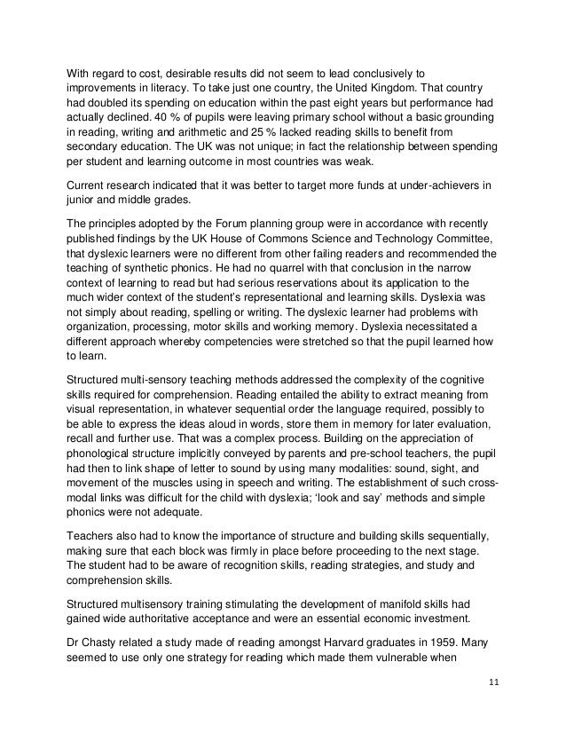 En Report On The World Dyslexia Forum Argument Essay Thesis Statement also Argumentative Essay Thesis Statement Research Essay Proposal Sample