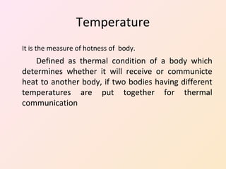 Methods of heat transfer and thermal properties of soil | PPT