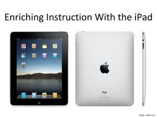 Enriching Instruction With the iPad Image:  Apple.com 