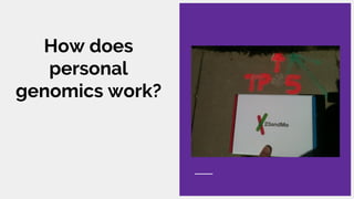 How does
personal
genomics work?
 