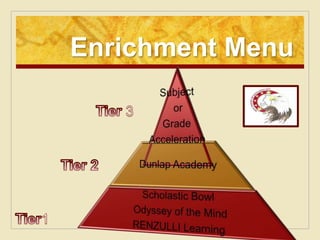 Enrichment Menu
 