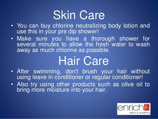 Enrich Skin Care And Hair Care For Swimmers