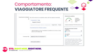 Comportamento:
VIAGGIATORE FREQUENTE
 