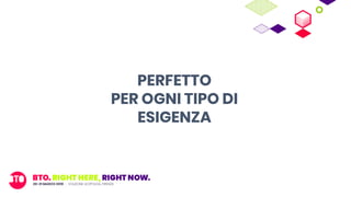 PERFETTO
PER OGNI TIPO DI
ESIGENZA
 