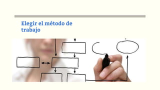Elegir el método de
trabajo
 