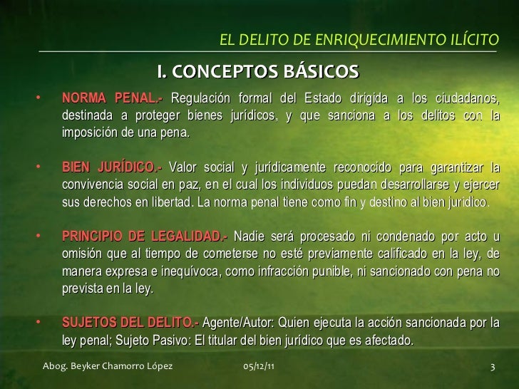 Enriquecimiento ilícito (Beyker Chamorro) Enriquecimiento ilícito (Beyker Chamorro)