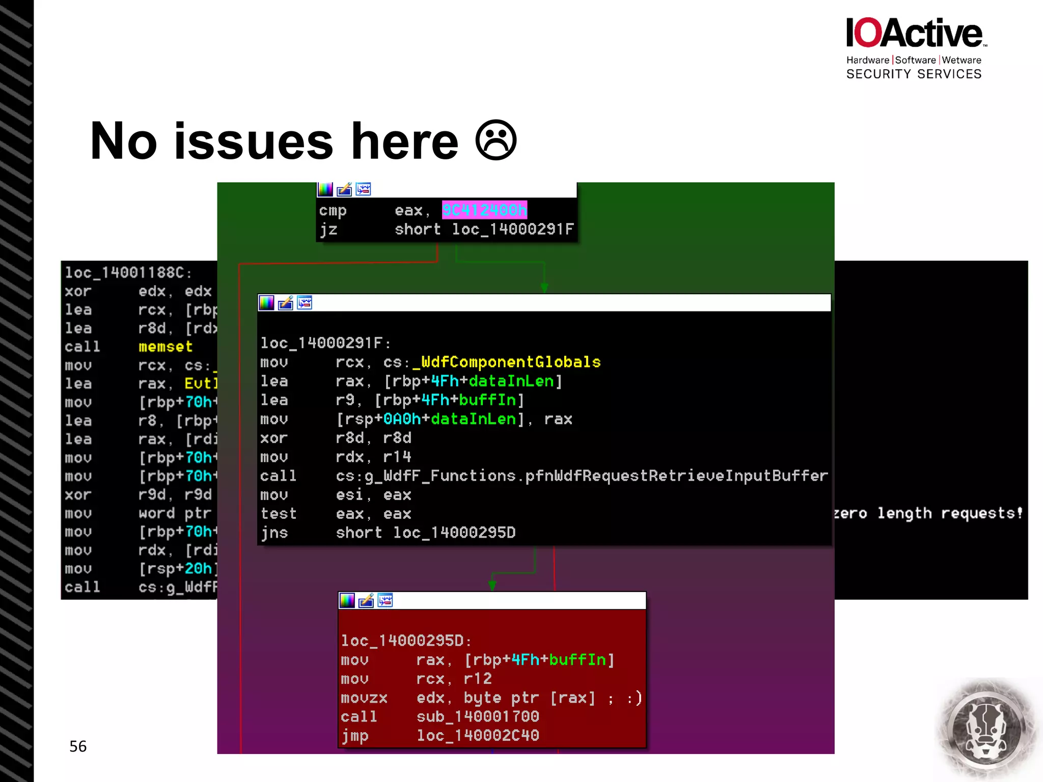 No issues here 
56
 