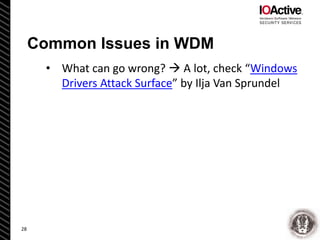 Reverse Engineering and Bug Hunting on KMDF Drivers - Enrique Nissim ...