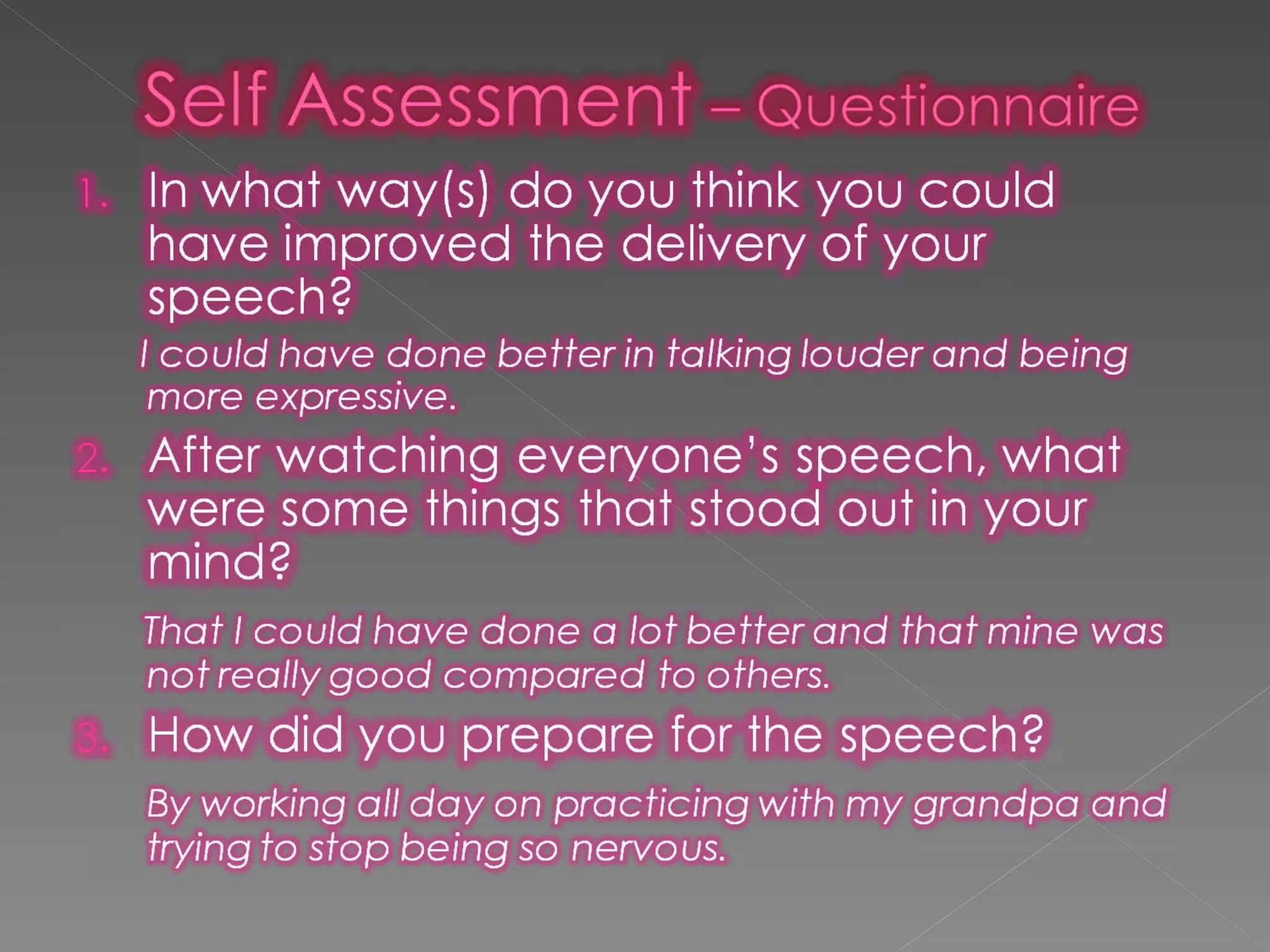 Enrique's Year 6 Speech Assessment | PPT