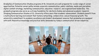 Enroll In Communication Studies Graduate Programs | PDF